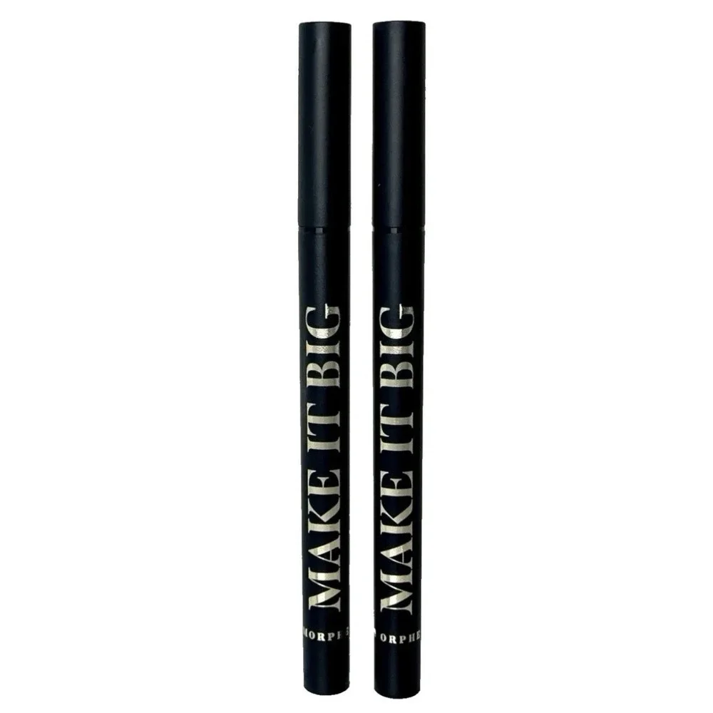 Morphe Make It Big Brush Tip Liquid Liner Bold Black 0.019oz‎ each Full Size X 2